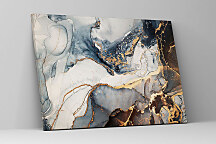 Obraz Šedo zlatý mramor, Zľava 50% , 105x70cm, zs2048